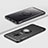Silicone Matte Finish and Plastic Back Case with Finger Ring Stand for Samsung Galaxy S9 Plus Black