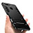 Silicone Matte Finish and Plastic Back Case with Stand for Huawei Enjoy 8 Black
