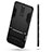 Silicone Matte Finish and Plastic Back Case with Stand for Huawei G10 Black