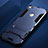 Silicone Matte Finish and Plastic Back Case with Stand for Huawei GR3 (2017) Blue