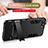 Silicone Matte Finish and Plastic Back Case with Stand for Huawei Honor V10 Black