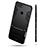 Silicone Matte Finish and Plastic Back Case with Stand for Huawei P Smart Black