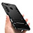 Silicone Matte Finish and Plastic Back Case with Stand for Huawei Y7 (2018) Black