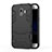 Silicone Matte Finish and Plastic Back Case with Stand for Samsung Galaxy Grand Prime Pro (2018) Black