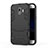 Silicone Matte Finish and Plastic Back Case with Stand for Samsung Galaxy J2 Pro (2018) J250F Black