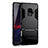 Silicone Matte Finish and Plastic Back Case with Stand for Samsung Galaxy S9 Black