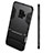 Silicone Matte Finish and Plastic Back Case with Stand for Samsung Galaxy S9 Black