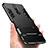 Silicone Matte Finish and Plastic Back Case with Stand R01 for Huawei G10 Black