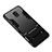 Silicone Matte Finish and Plastic Back Case with Stand W01 for Samsung Galaxy A8+ A8 Plus (2018) A730F Black