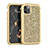 Silicone Matte Finish and Plastic Back Cover Case 360 Degrees Bling-Bling for Apple iPhone 11 Pro Max Gold