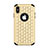 Silicone Matte Finish and Plastic Back Cover Case 360 Degrees Bling-Bling for Apple iPhone X Gold and Black