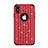 Silicone Matte Finish and Plastic Back Cover Case 360 Degrees Bling-Bling for Apple iPhone Xs Red