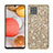 Silicone Matte Finish and Plastic Back Cover Case 360 Degrees Bling-Bling for Samsung Galaxy A42 5G Gold