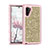 Silicone Matte Finish and Plastic Back Cover Case 360 Degrees Bling-Bling for Samsung Galaxy Note 10 5G Pink
