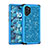 Silicone Matte Finish and Plastic Back Cover Case 360 Degrees Bling-Bling for Samsung Galaxy Note 10 Plus 5G Blue