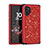 Silicone Matte Finish and Plastic Back Cover Case 360 Degrees Bling-Bling for Samsung Galaxy Note 10 Plus 5G Red