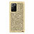 Silicone Matte Finish and Plastic Back Cover Case 360 Degrees Bling-Bling for Samsung Galaxy Note 20 Ultra 5G Gold
