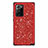 Silicone Matte Finish and Plastic Back Cover Case 360 Degrees Bling-Bling for Samsung Galaxy Note 20 Ultra 5G Red