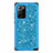 Silicone Matte Finish and Plastic Back Cover Case 360 Degrees Bling-Bling for Samsung Galaxy Note 20 Ultra 5G Sky Blue