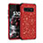 Silicone Matte Finish and Plastic Back Cover Case 360 Degrees Bling-Bling for Samsung Galaxy S10 5G Red