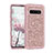 Silicone Matte Finish and Plastic Back Cover Case 360 Degrees Bling-Bling for Samsung Galaxy S10 5G Rose Gold