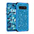 Silicone Matte Finish and Plastic Back Cover Case 360 Degrees Bling-Bling for Samsung Galaxy S10 Plus Blue