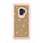 Silicone Matte Finish and Plastic Back Cover Case 360 Degrees Bling-Bling for Samsung Galaxy S9 Pink