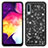 Silicone Matte Finish and Plastic Back Cover Case 360 Degrees Bling-Bling JX1 for Samsung Galaxy A30S Black
