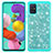 Silicone Matte Finish and Plastic Back Cover Case 360 Degrees Bling-Bling JX1 for Samsung Galaxy A51 5G