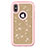 Silicone Matte Finish and Plastic Back Cover Case 360 Degrees Bling-Bling U01 for Apple iPhone X Pink
