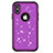 Silicone Matte Finish and Plastic Back Cover Case 360 Degrees Bling-Bling U01 for Apple iPhone X Purple