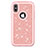 Silicone Matte Finish and Plastic Back Cover Case 360 Degrees Bling-Bling U01 for Apple iPhone X Rose Gold