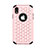 Silicone Matte Finish and Plastic Back Cover Case 360 Degrees Bling-Bling U01 for Apple iPhone XR Rose Gold