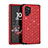Silicone Matte Finish and Plastic Back Cover Case 360 Degrees Bling-Bling U01 for Samsung Galaxy Note 10 Plus 5G Red