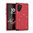 Silicone Matte Finish and Plastic Back Cover Case 360 Degrees Bling-Bling U01 for Samsung Galaxy Note 10 Red