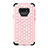 Silicone Matte Finish and Plastic Back Cover Case 360 Degrees Bling-Bling U01 for Samsung Galaxy Note 9 Pink