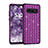 Silicone Matte Finish and Plastic Back Cover Case 360 Degrees Bling-Bling U01 for Samsung Galaxy S10 Purple