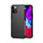 Silicone Matte Finish and Plastic Back Cover Case 360 Degrees for Apple iPhone 12 Pro Max Black