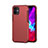 Silicone Matte Finish and Plastic Back Cover Case 360 Degrees for Apple iPhone 12 Red