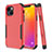 Silicone Matte Finish and Plastic Back Cover Case 360 Degrees for Apple iPhone 13 Mini Red