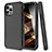 Silicone Matte Finish and Plastic Back Cover Case 360 Degrees for Apple iPhone 14 Pro Max Black