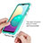 Silicone Matte Finish and Plastic Back Cover Case 360 Degrees for Samsung Galaxy M02