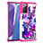Silicone Matte Finish and Plastic Back Cover Case 360 Degrees JX1 for Samsung Galaxy Note 20 5G Hot Pink