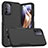 Silicone Matte Finish and Plastic Back Cover Case 360 Degrees MQ1 for Motorola Moto G31 Black