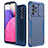 Silicone Matte Finish and Plastic Back Cover Case 360 Degrees MQ1 for Samsung Galaxy A33 5G Blue