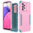 Silicone Matte Finish and Plastic Back Cover Case 360 Degrees MQ1 for Samsung Galaxy A33 5G Hot Pink
