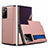 Silicone Matte Finish and Plastic Back Cover Case 360 Degrees N01 for Samsung Galaxy Note 20 Ultra 5G Rose Gold