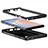 Silicone Matte Finish and Plastic Back Cover Case 360 Degrees R01 for Samsung Galaxy Note 20 5G Black