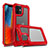 Silicone Matte Finish and Plastic Back Cover Case 360 Degrees R02 for Apple iPhone 12 Mini Red