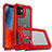 Silicone Matte Finish and Plastic Back Cover Case 360 Degrees R02 for Apple iPhone 12 Red